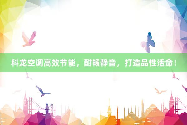 科龙空调高效节能，酣畅静音，打造品性活命！