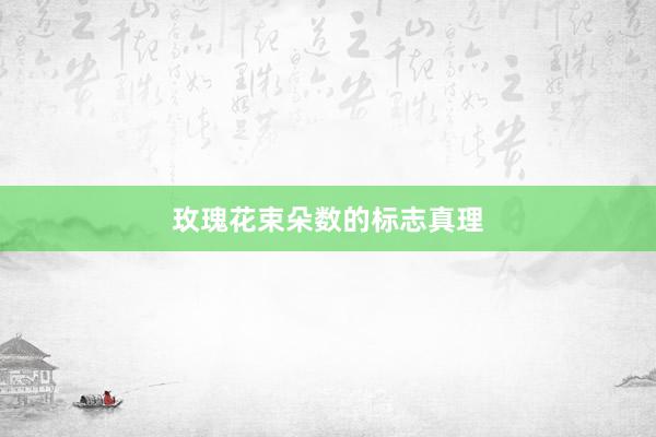 玫瑰花束朵数的标志真理
